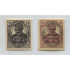 ALEMANIA EN ALLENSTEIN ESTAMPILLA Yv. 18 NUEVA SIN GOMA ES LA MAS RARA Y DE VALOR DE LA SERIE CON EL SELLO NORMAL PARA COMPARAR 37 EUROS !!!